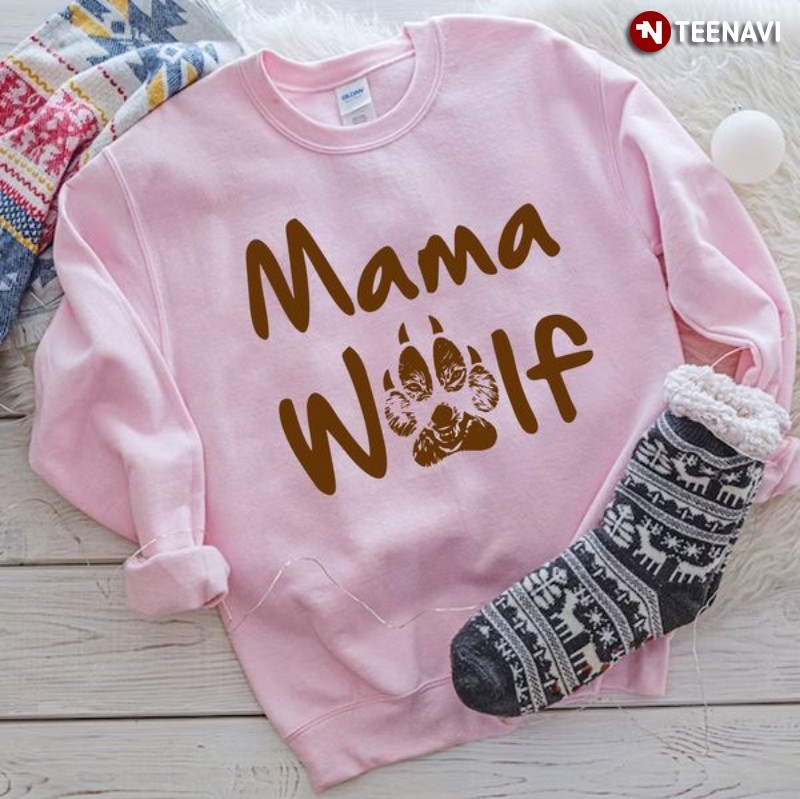 Wolf Mom Wolf Lover Sweatshirt, Mama Wolf