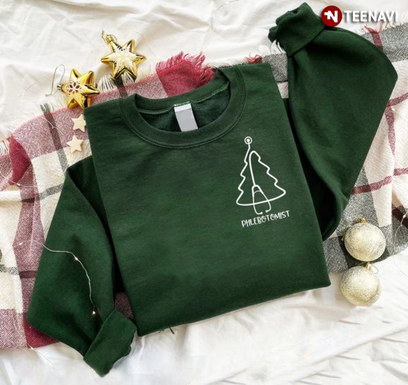 Christmas Phlebotomist Gift Sweatshirt, Phlebotomist