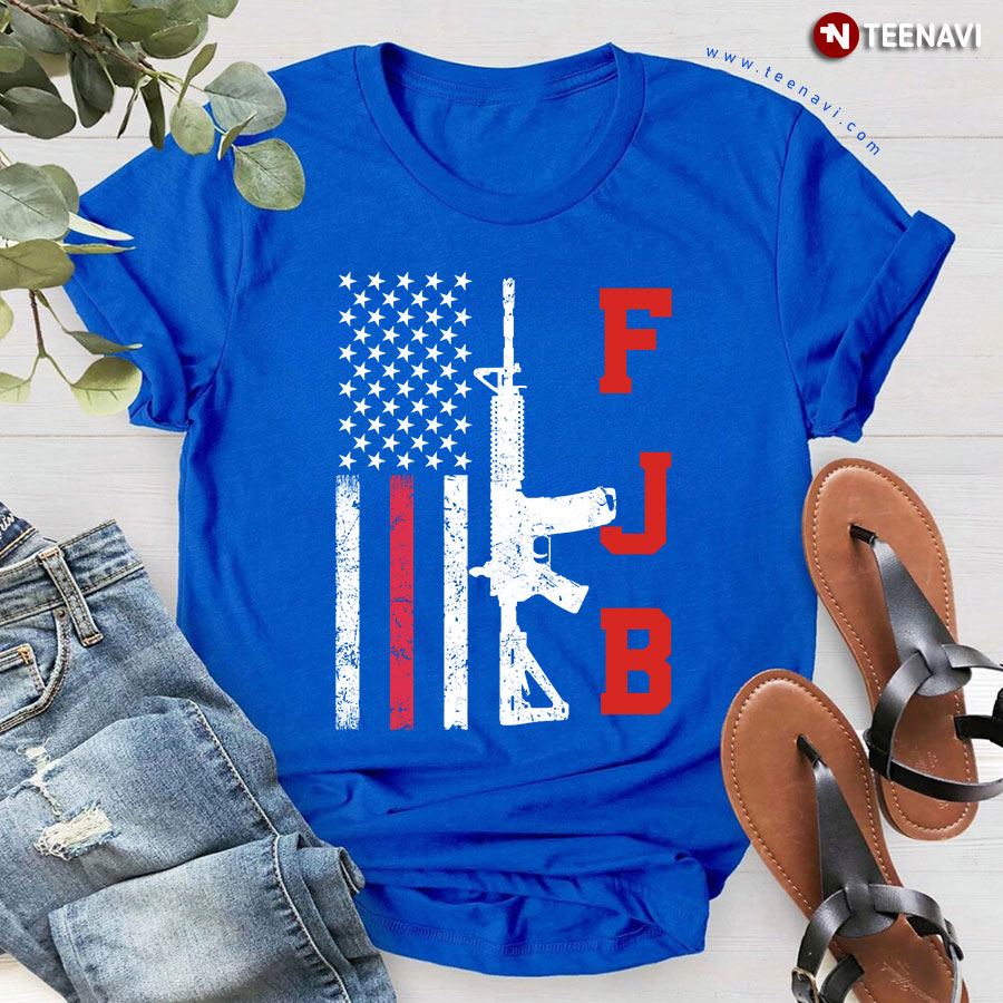 FJB American Flag Anti Biden Gun T-Shirt