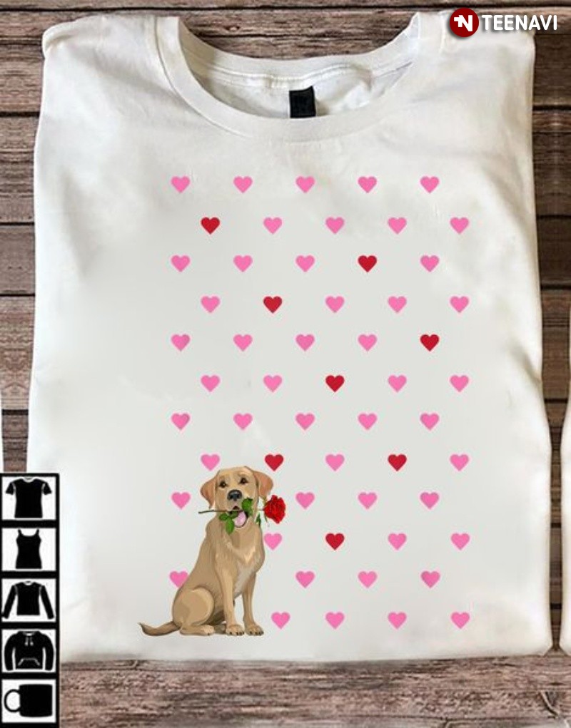 Labrador Lover Shirt, Labrador Puppy With Heart
