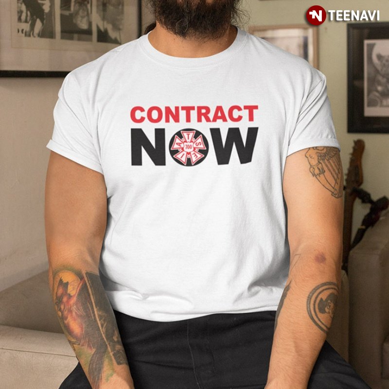 Funny Worker Shirt, Contract Now IATSE Logo