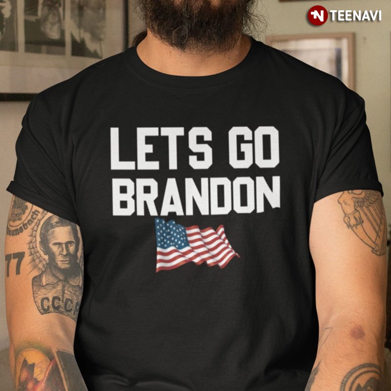 Funny Politics, Lets Go Brandon American Flag