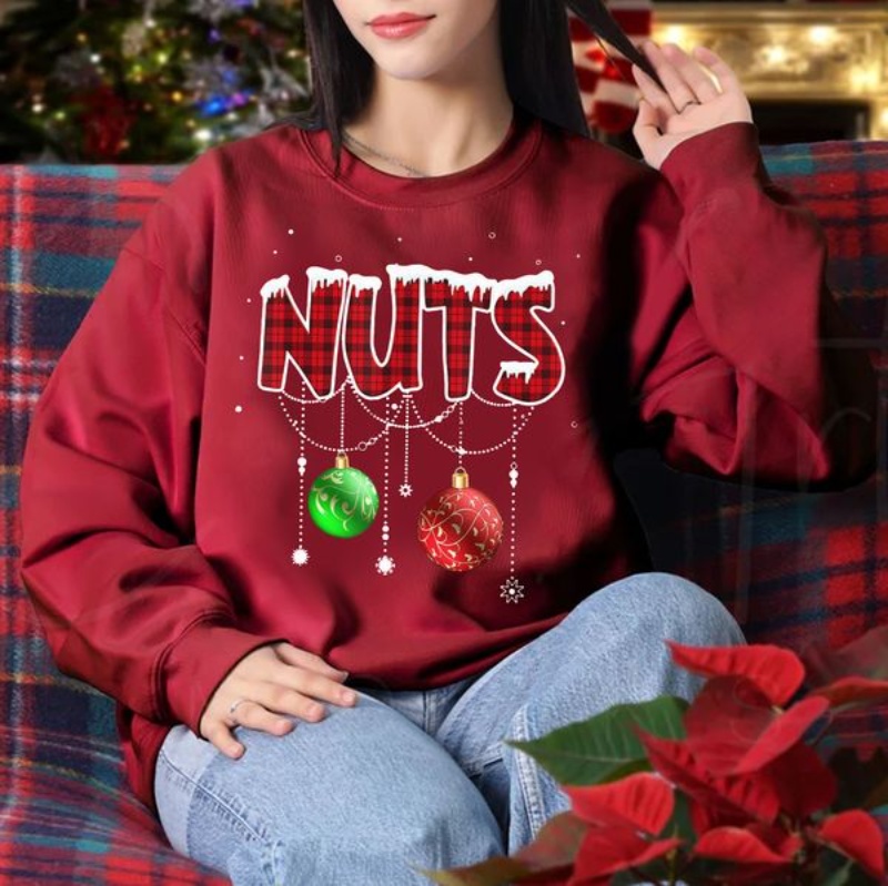 Funny Christmas Sweatshirt, Nuts