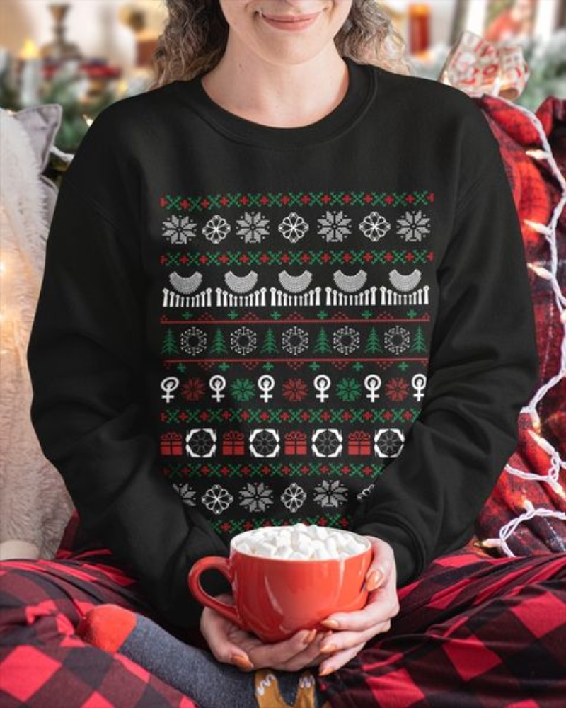 Feminist Christmas Sweatshirt, Woman Rights Ugly Christmas