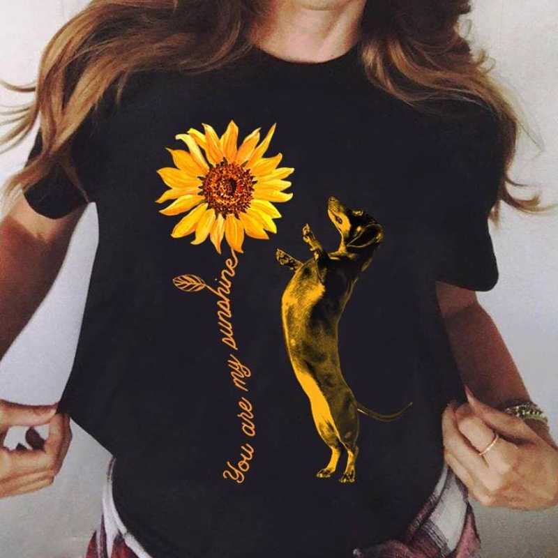 Dachshund Sunflower Shirt, You Are My Sunshine