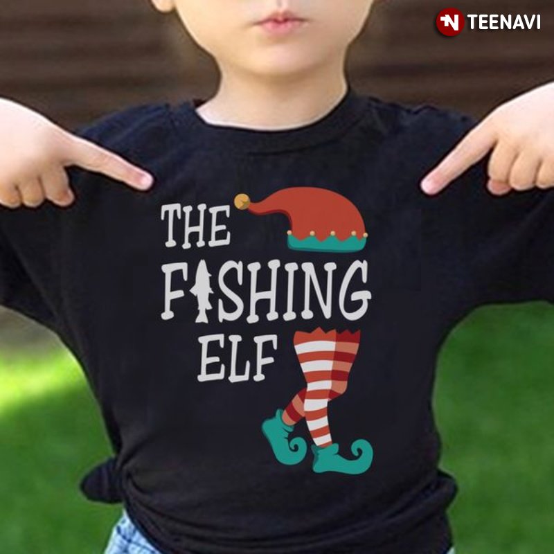 Christmas Fisher Elf Shirt, The Fishing Elf
