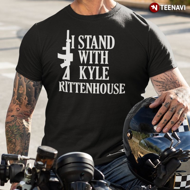 Funny Gun Shirt, I Stand With Kyle Rittenhouse