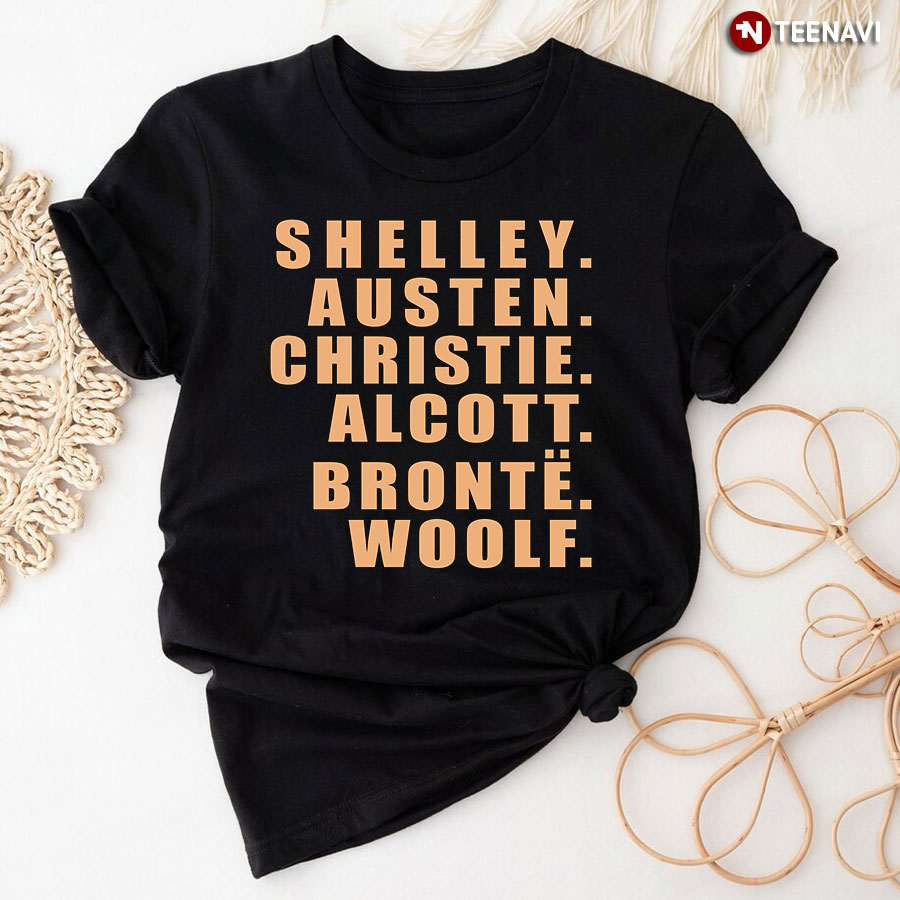 Women Classic Authors Reading Teacher T-Shirt