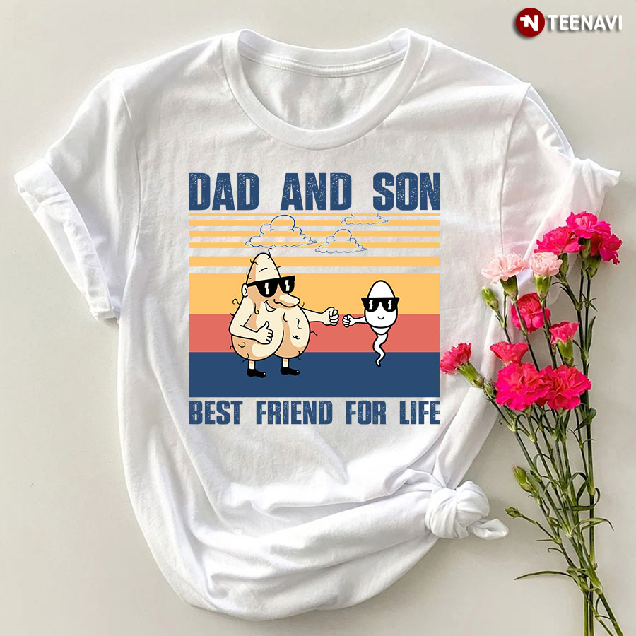 Funny Dad Son Shirt, Vintage Dad And Son Best Friend For Life