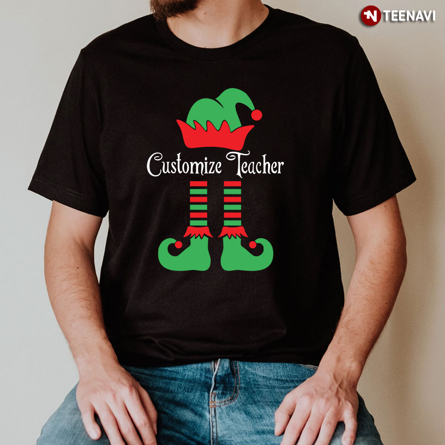 Customize Teacher Elf Art Teacher T-Shirt