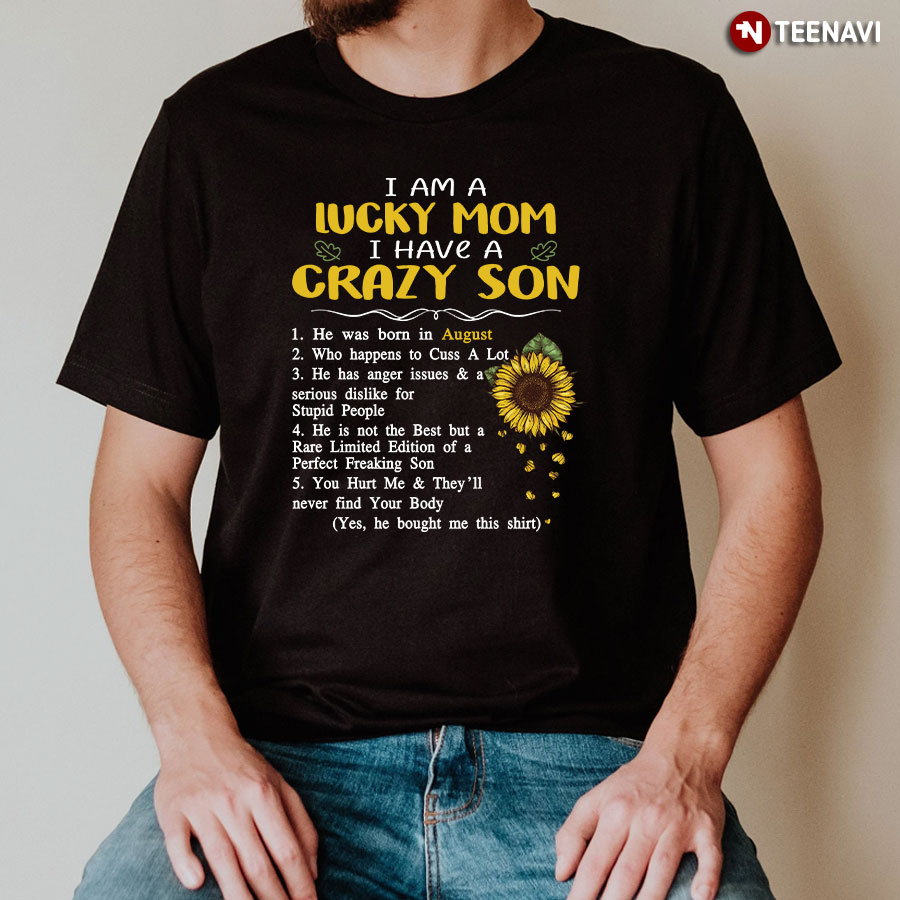 I Am A Lucky Mom I Have A Crazy Son Mug, Mothers Day Present Ideas