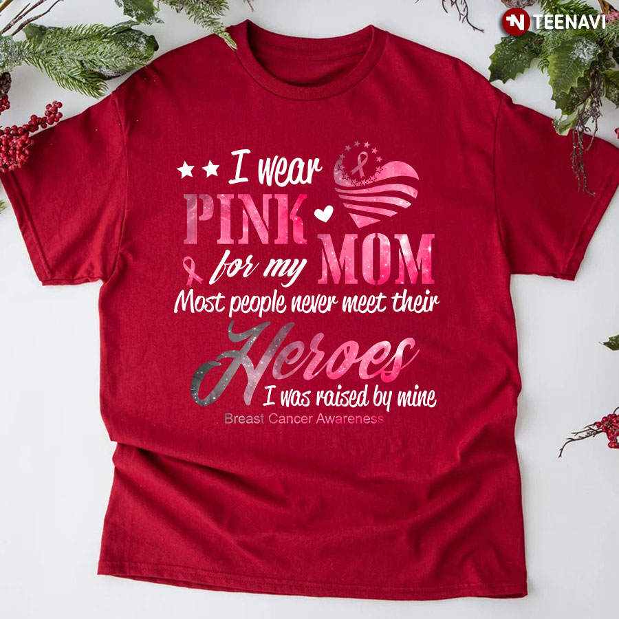 I Wear Pink For My Mother In Law Breast Cancer Awareness Tee Shirt