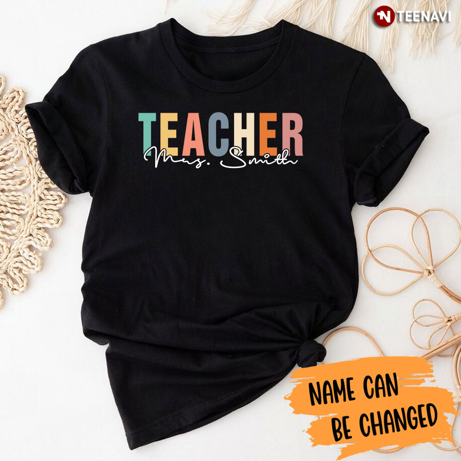 Personalized [Name] Vintage Teacher T-Shirt