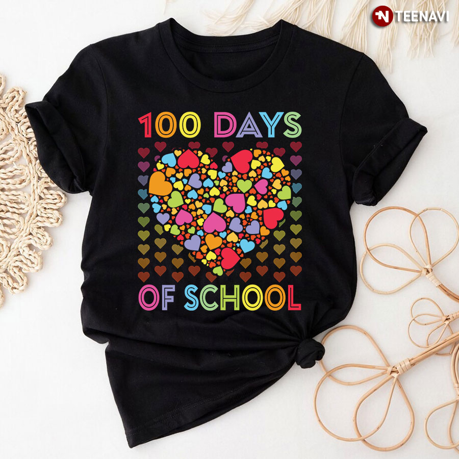 100 Days Of School Heart T-Shirt
