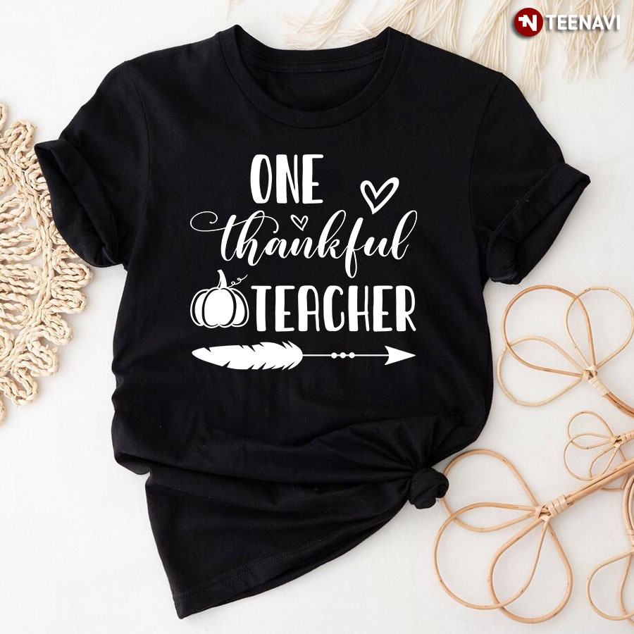 One Thankful Teacher Pumpkin T-Shirt
