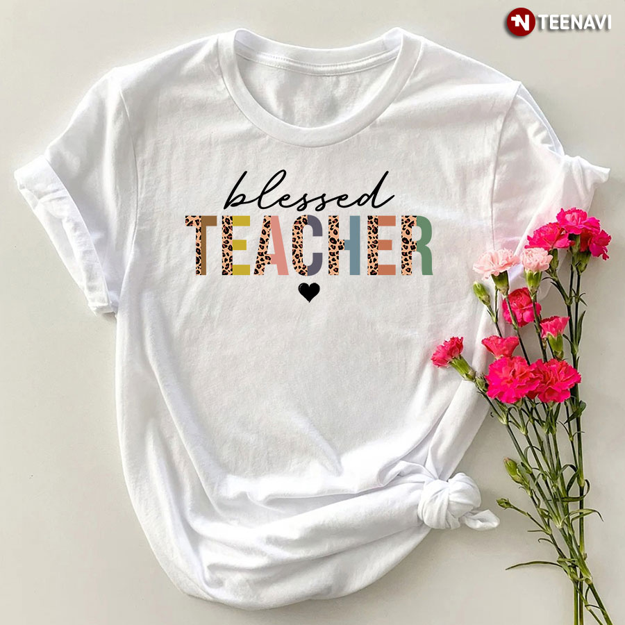 Blessed Teacher Leopard T-Shirt