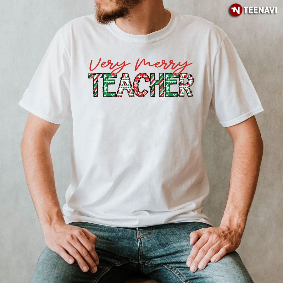 Very Merry Teacher Christmas T-Shirt