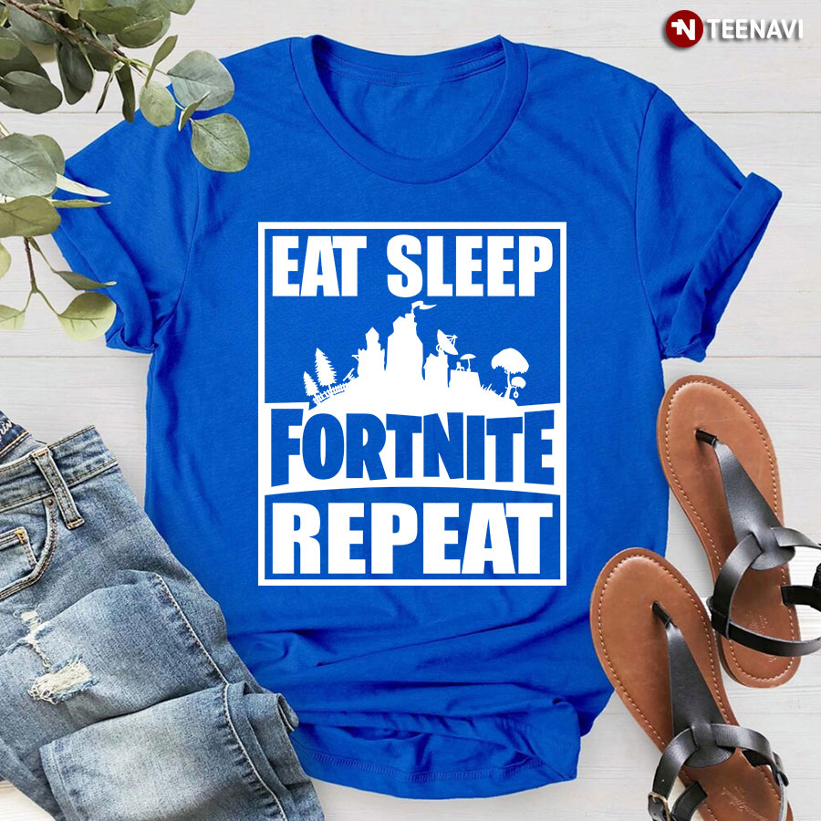 Eat Sleep Game Repeat Men's Tshirt - Crazy Dog T-Shirts