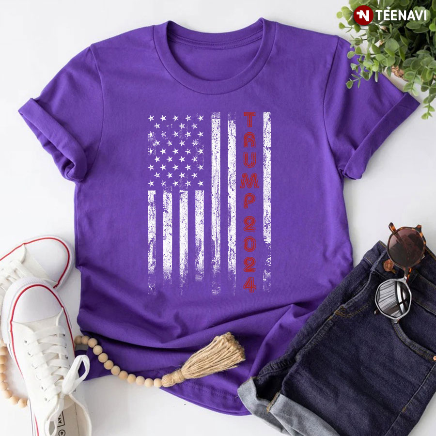 Trump 2024 American Flag T-Shirt