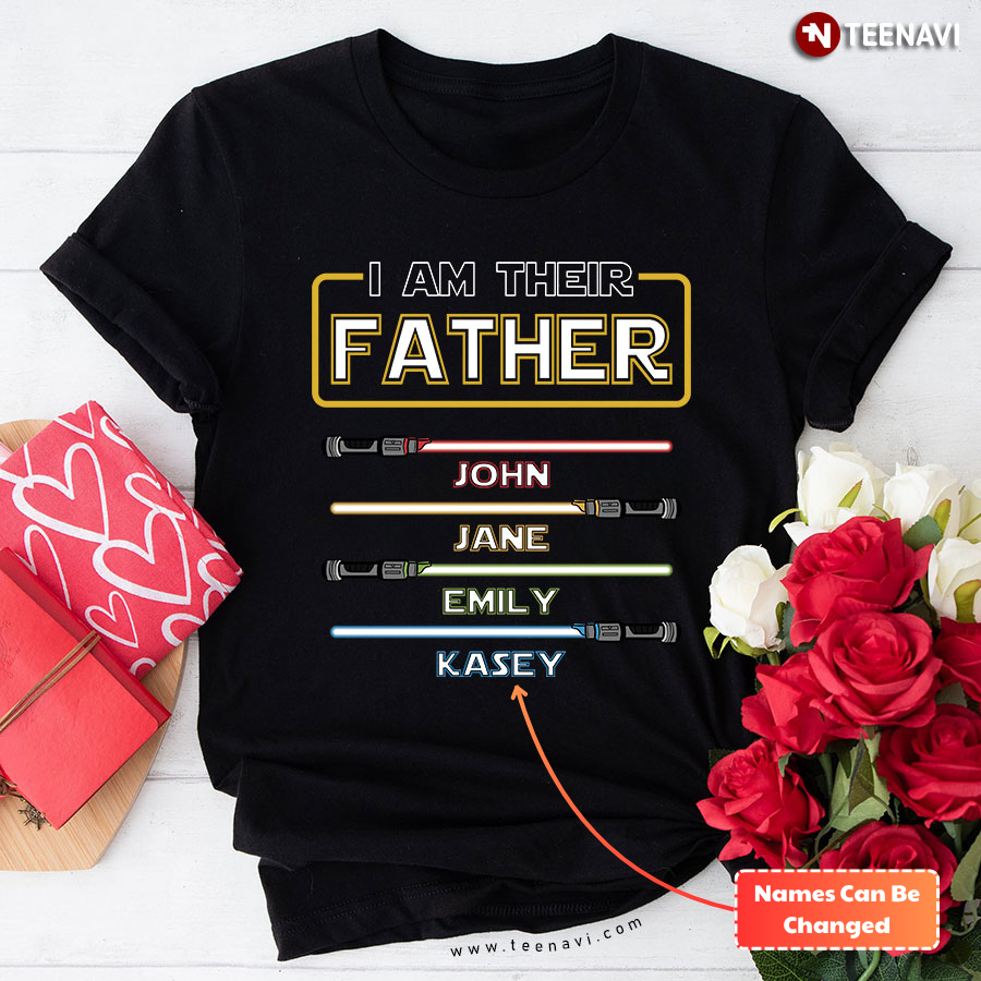 Personalized Dad Shirt - I Am Their Father Star Wars T-Shirt