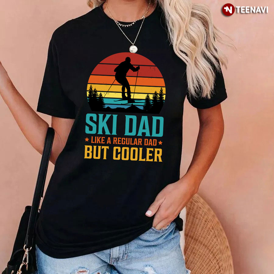 Vintage Ski Dad Like A Regular Dad But Cooler T-Shirt