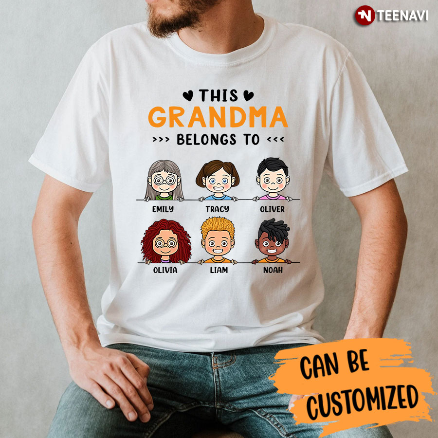 Personalized This Grandma Belongs To T-Shirt