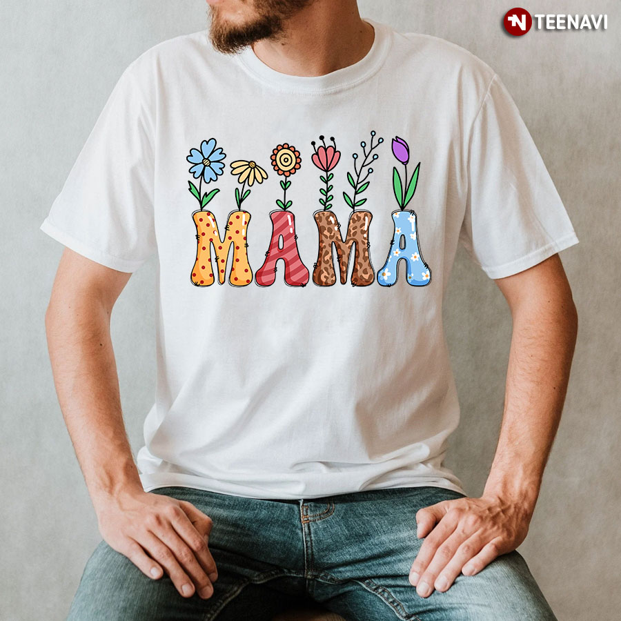 Mama Flowers Leopard T-Shirt