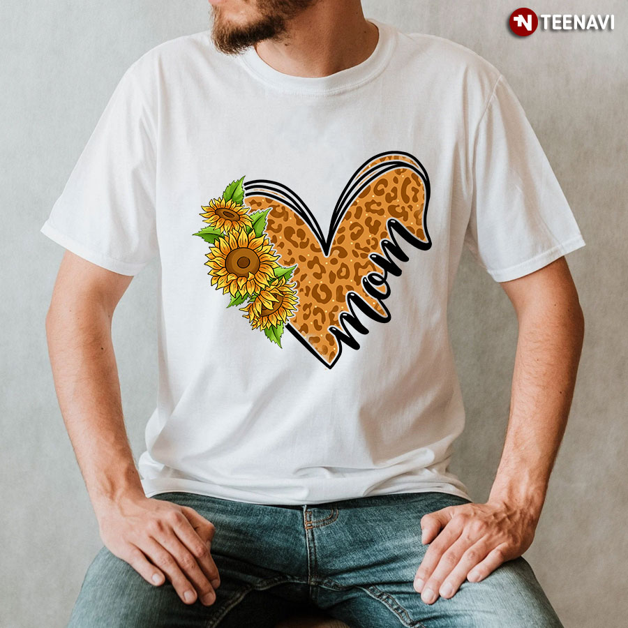 Mom Leopard Heart T-Shirt