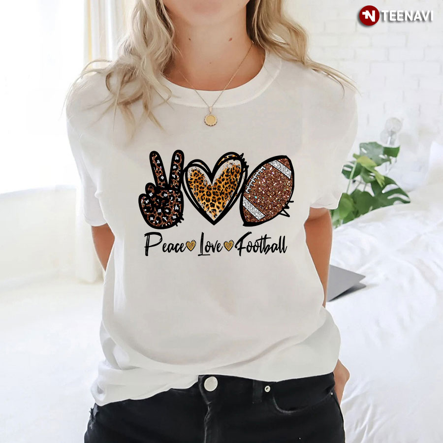 Peace Love Football T-Shirt