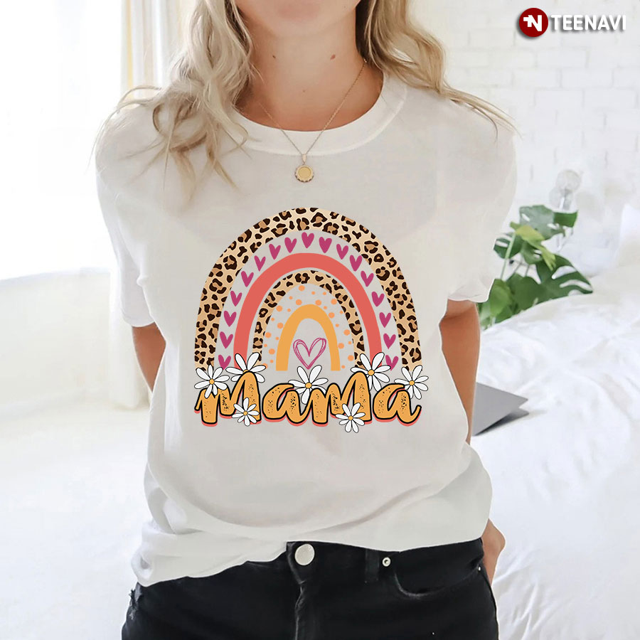 Mama Rainbow Leopard T-Shirt