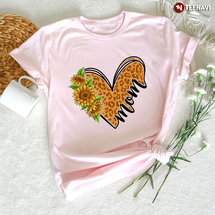 Mom Leopard Heart T-Shirt