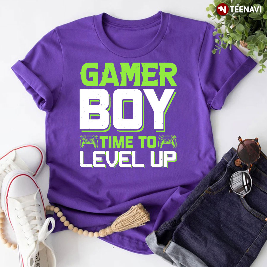 Gamer Boy Time to Level Up T-Shirt