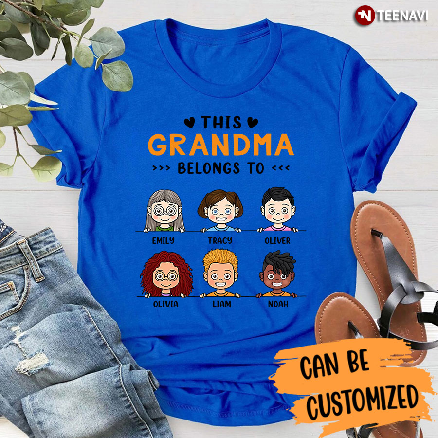 Personalized This Grandma Belongs To T-Shirt
