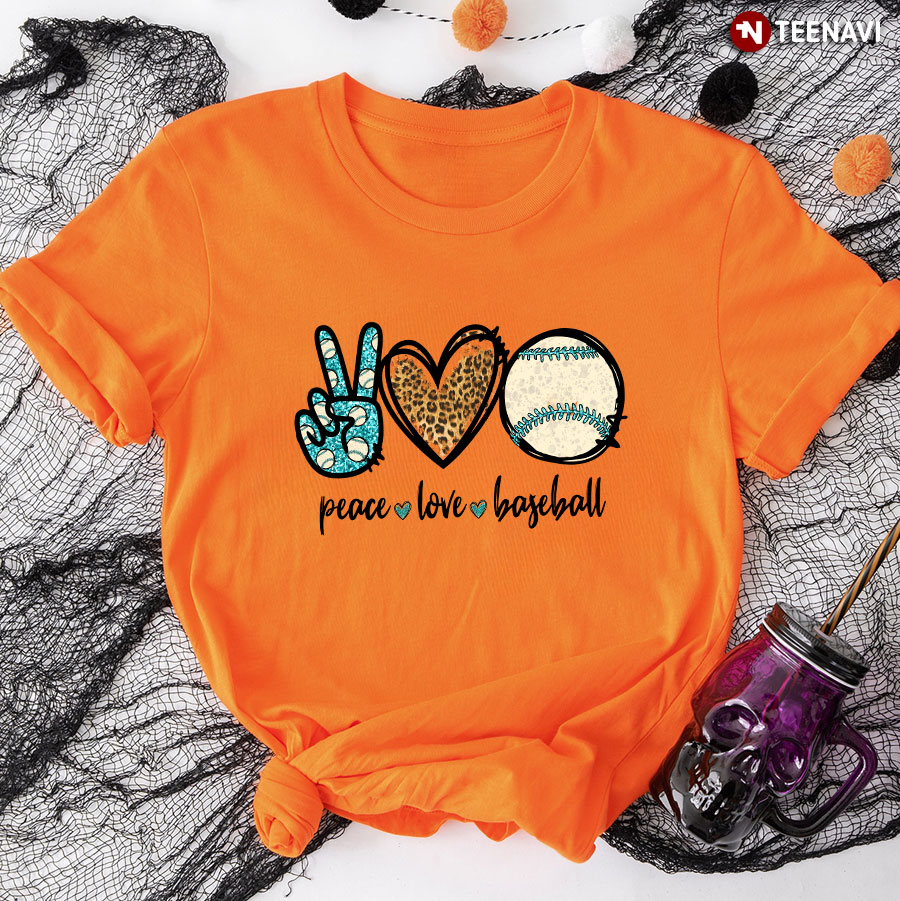 Peace Love Baseball T-Shirt