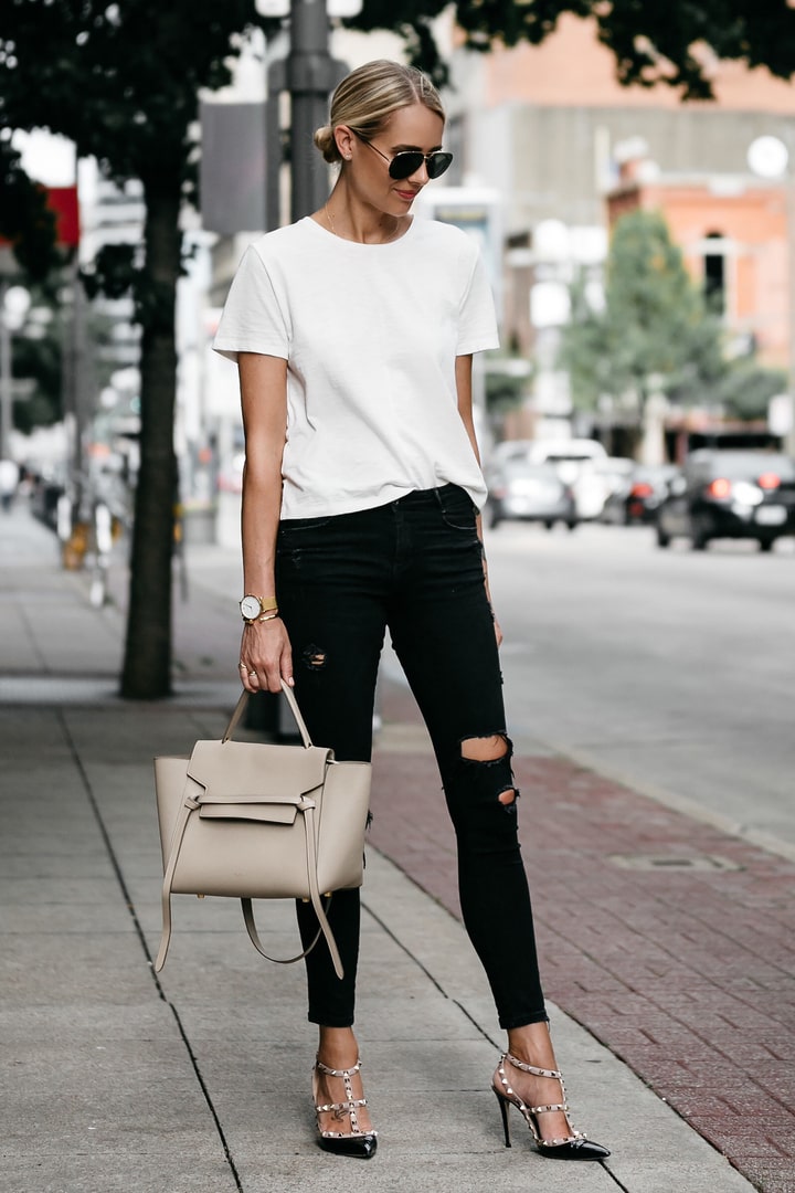 The Haute Report: Casual Monday's: Black jeans and Blue Heels!
