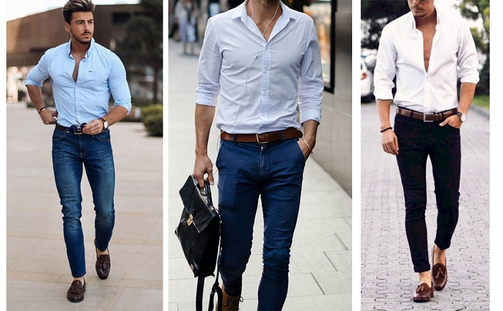 t shirt with formal shoes