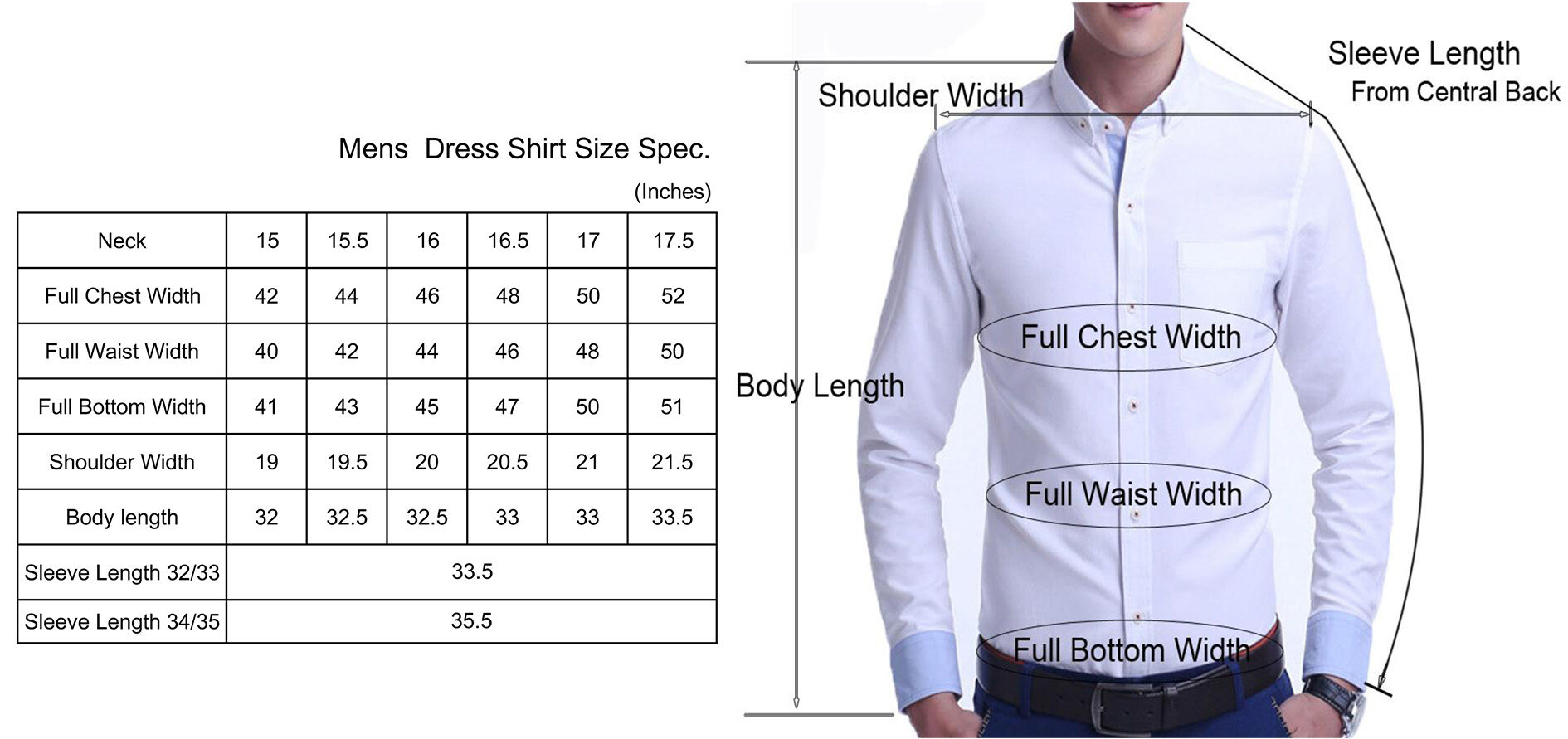 How shirt size is measured