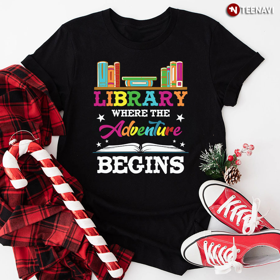 Library Where The Adventure Begins T-Shirt