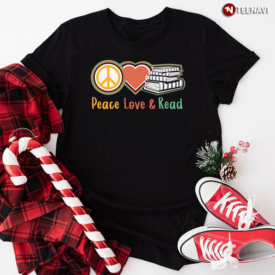 Peace Love & Read T-Shirt