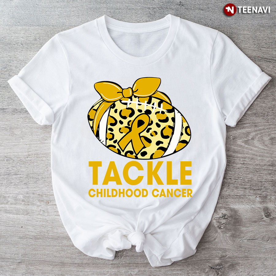 Tackle Childhood Cancer Leopard T-Shirt