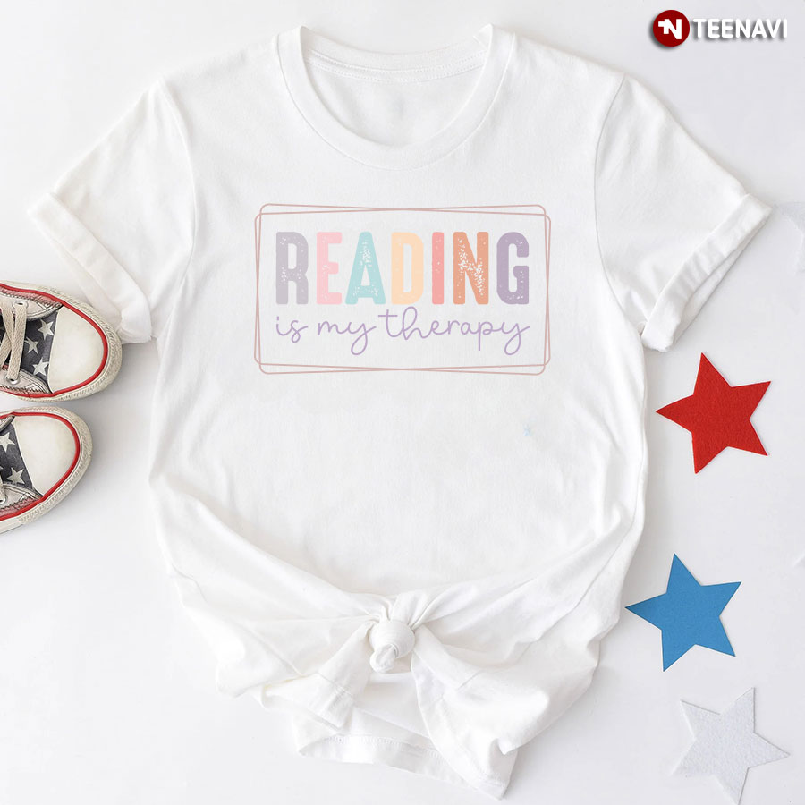 Reading Is My Therapy Bookworm T-Shirt