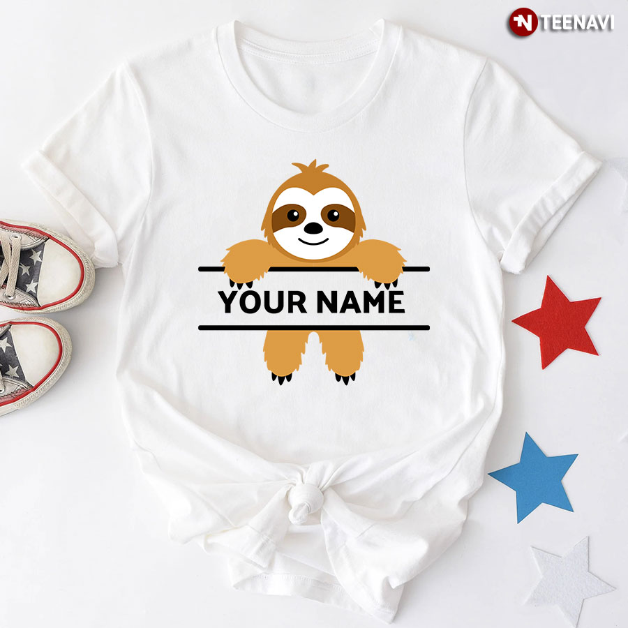 Customized Sloth T-Shirt - Custom Name Tee