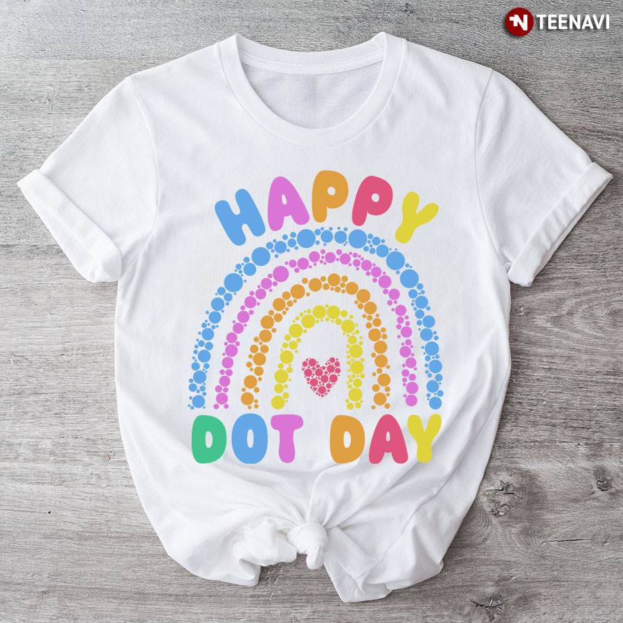 Happy Dot Day Rainbow T-Shirt – White Tee