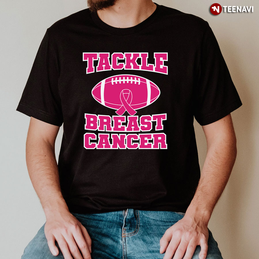 Tackle Breast Cancer Football T-Shirt