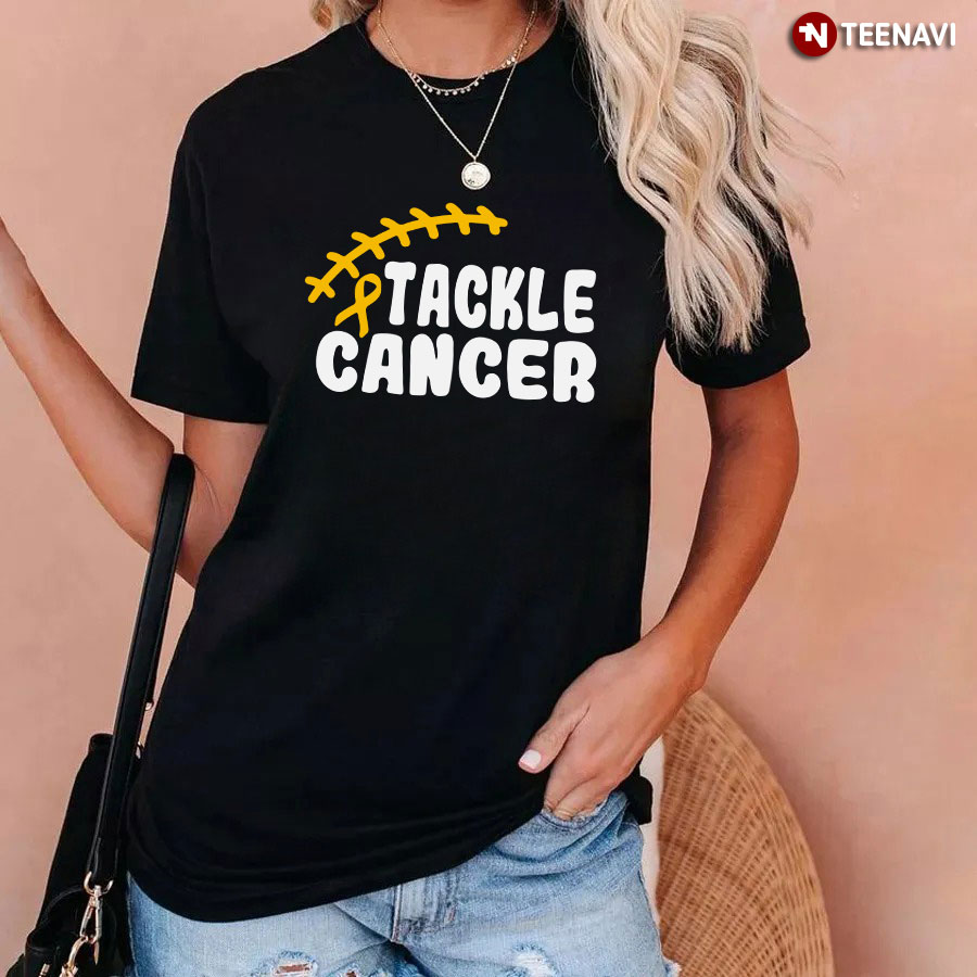 Tackle Cancer Childhood Cancer Awareness T-Shirt