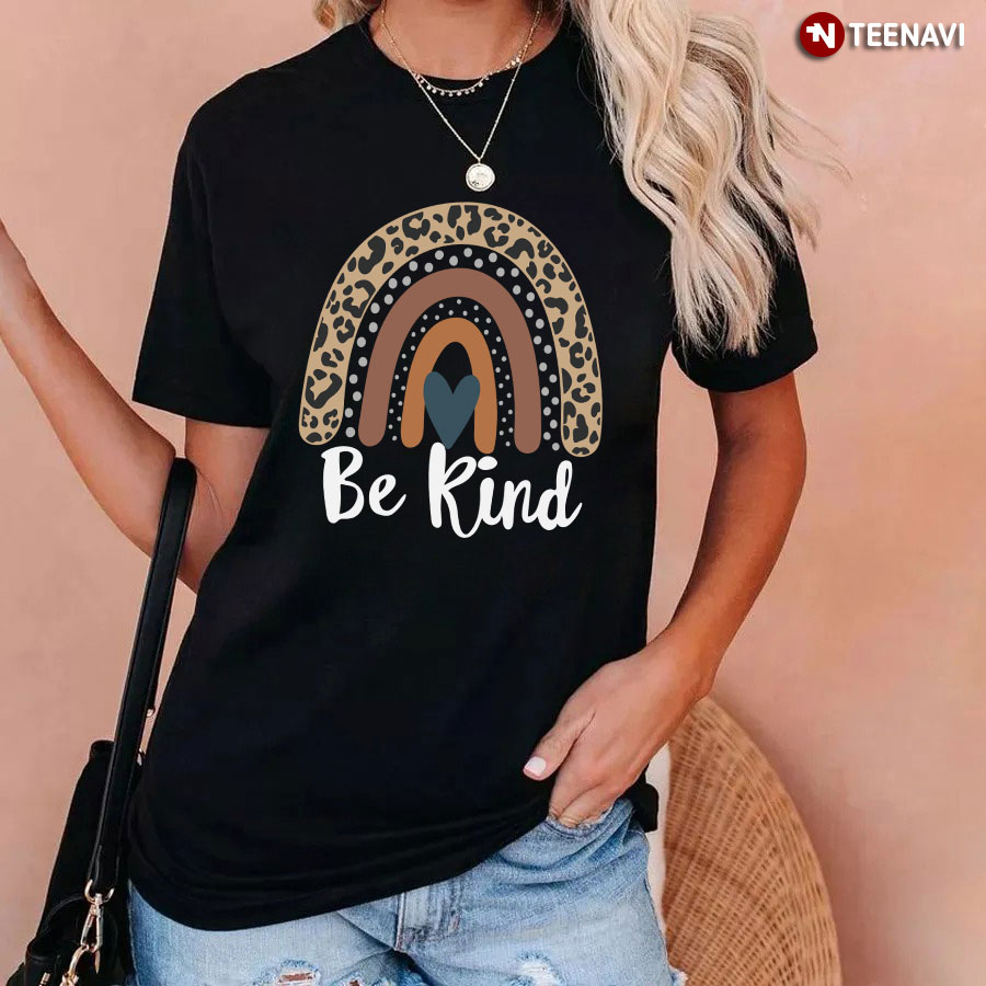 Be Kind Every Child Matters Rainbow Leopard T-Shirt