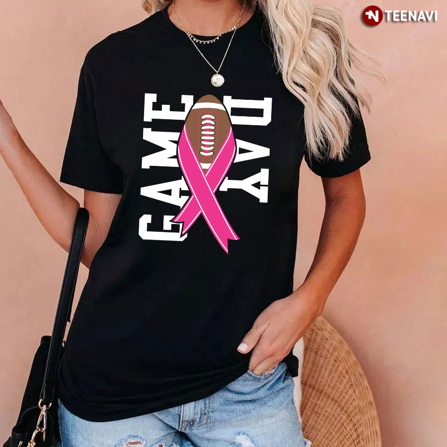 Game Day Football Breast Cancer Awareness T-Shirt