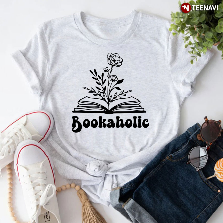 Bookaholic A Book And Flower T-Shirt