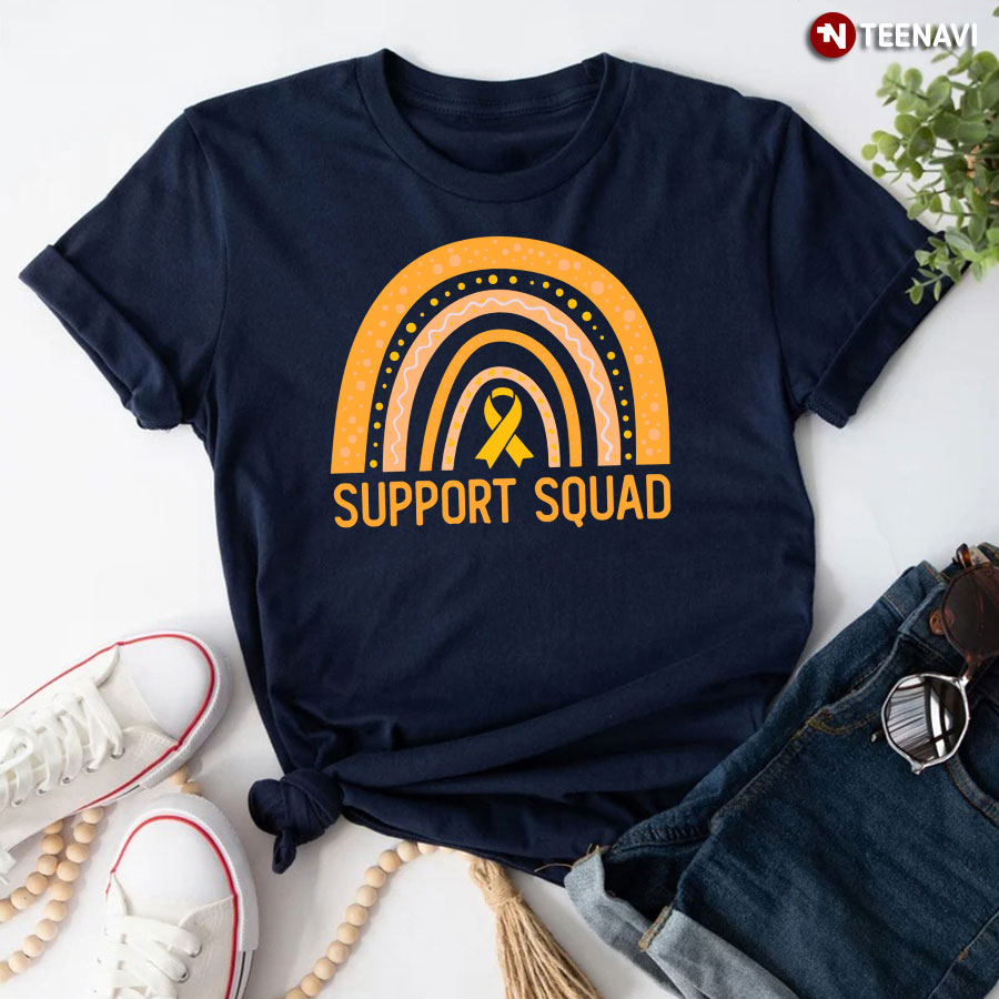 Support Squad Rainbow Childhood Cancer T-Shirt