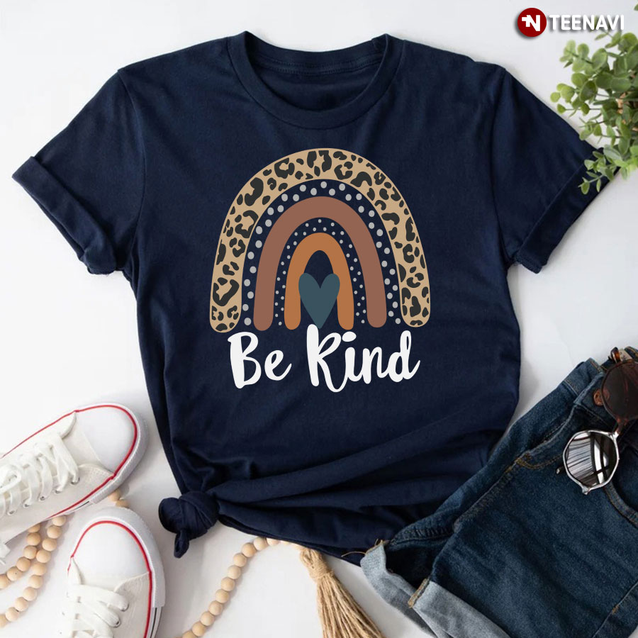 Be Kind Every Child Matters Rainbow Leopard T-Shirt